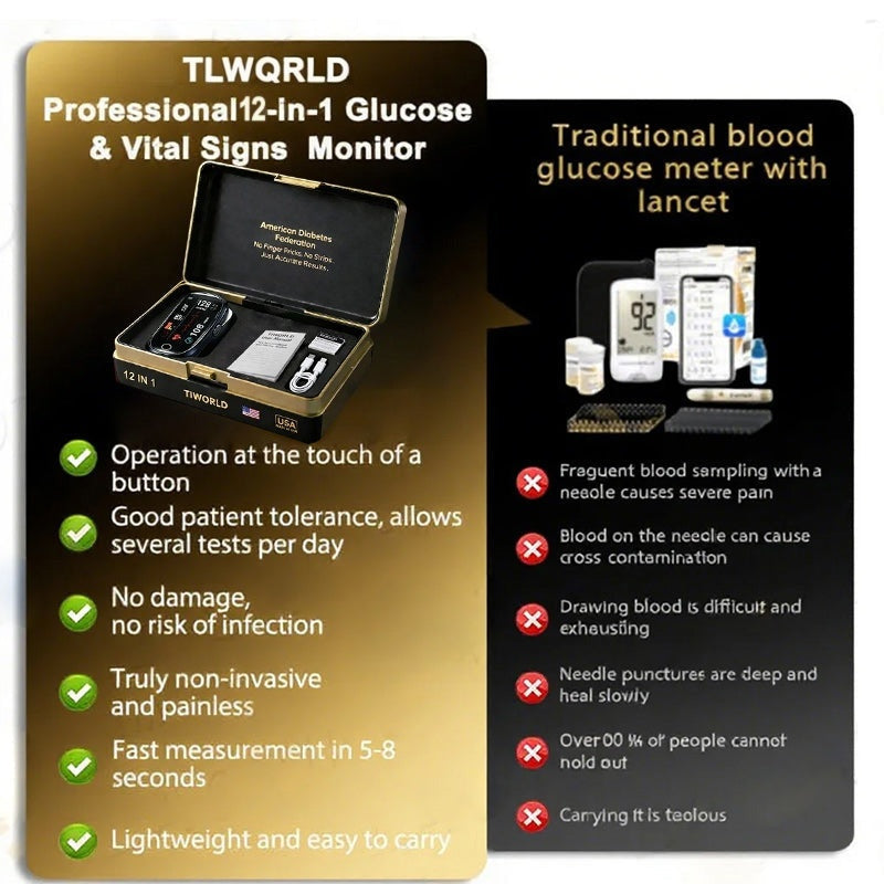 🔥 Final 2 Hours: Only Limited Stock Left  🏆 TLWQRLD™ Non-Invasive Blood Glucose Meter 99.9% Accuracy (Mayo Clinic Recommended)