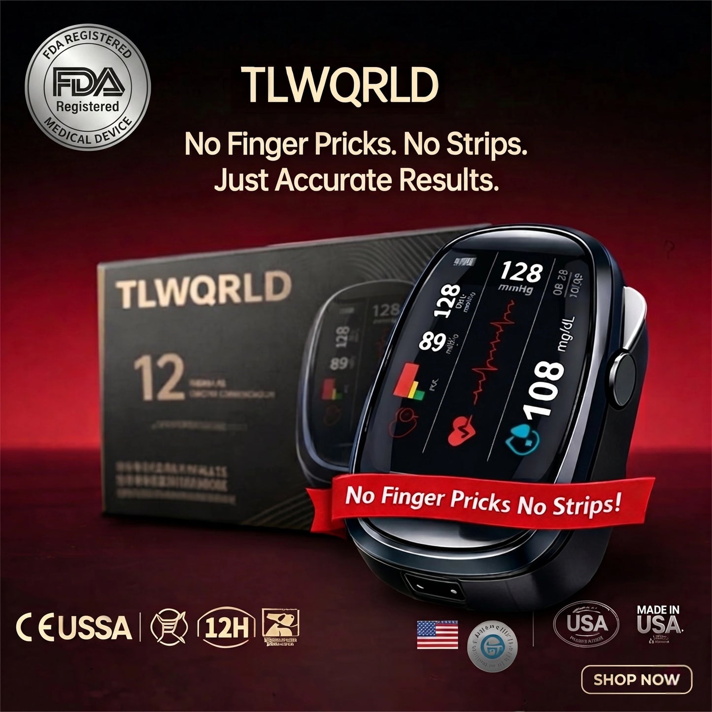 🔥 Final 2 Hours: Only Limited Stock Left  🏆 TLWQRLD™ Non-Invasive Blood Glucose Meter 99.9% Accuracy (Mayo Clinic Recommended)